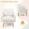 Sherpa Accent Chair Modern Living Room Chair with Seat Cushion